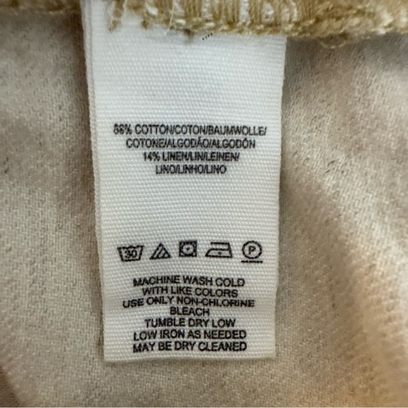 Free People Splendor In The Grass Tie waist Denim Skirt Oatmeal Size 6 - Picture 6 of 9